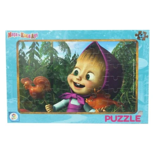 MS7538 MASHA KOCA AYI 48 PARÇA FRAME PUZZLE (2ASORTİ) - Resim 2