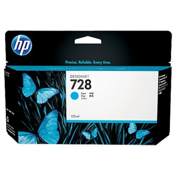 HP 728 Cyan Mavi 130ML Plotter Kartuşu F9J67A ürün görseli 1