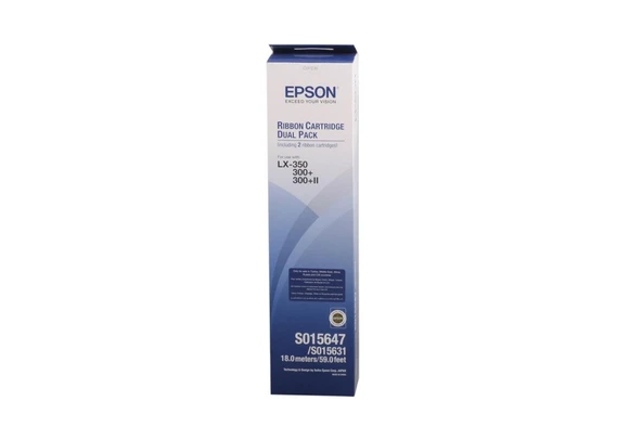 Epson S015647BA  LX-300-350 2'li Paket Şerit ürün görseli 1