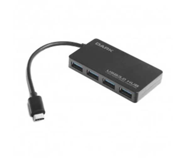 Dark Connect Master U31X4, USB3.1 Type-C to 4 Port Type-A HUB ürün görseli 1