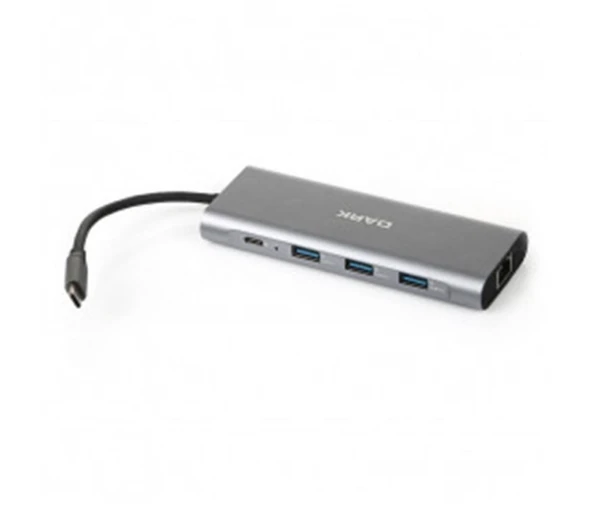 Dark DK U31x36 USB 3.1 Type C 9 in 1 Ethernet - HDMI - TF SD Kart Okuyucu - USB 3.0 - HUB ürün görseli 1