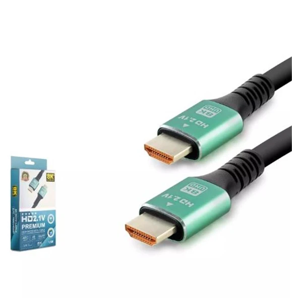 HADRON HDX2044 HDMI (M) T0 HDMI (M) KABLO PVC 8K 60HZ 2.1V 1.5M SİYAH ürün görseli 1