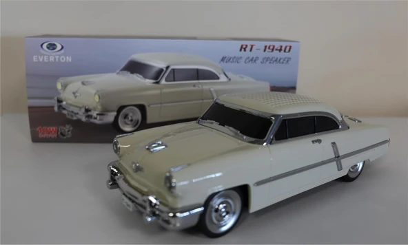 EVERTON RT-1940 Bej Arabalı  Bluetooth Fm-Usb-Tf-Aux Şarjlı Nostaljik Radyo ürün görseli 1
