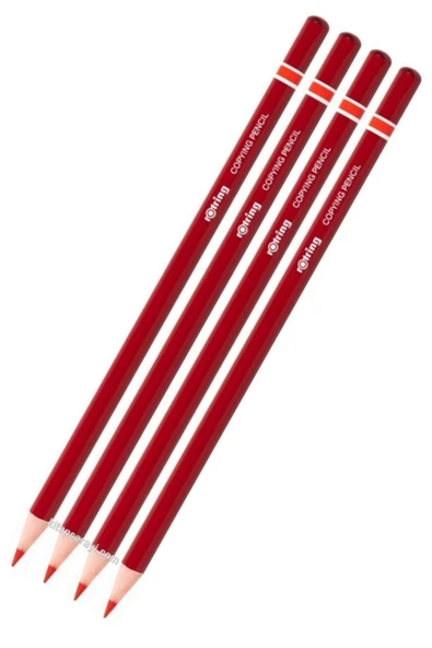 Rotring kırmızı kalem (başlık - kopya kalemi) koyu renk  4 lü paket 1 adet ürün görseli 1