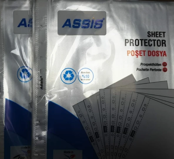Assis Poşet Dosya Ekonomik A4 100'lü 50 Paket 5000 Adet 30 Mikron ürün görseli 1