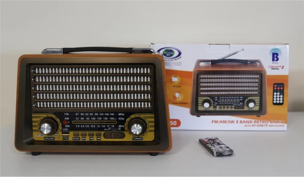 Everton Rt-750  Bluetooth Fm-Usb-Tf-Aux  Şarjlı Nostaljik Radyo ürün görseli 1