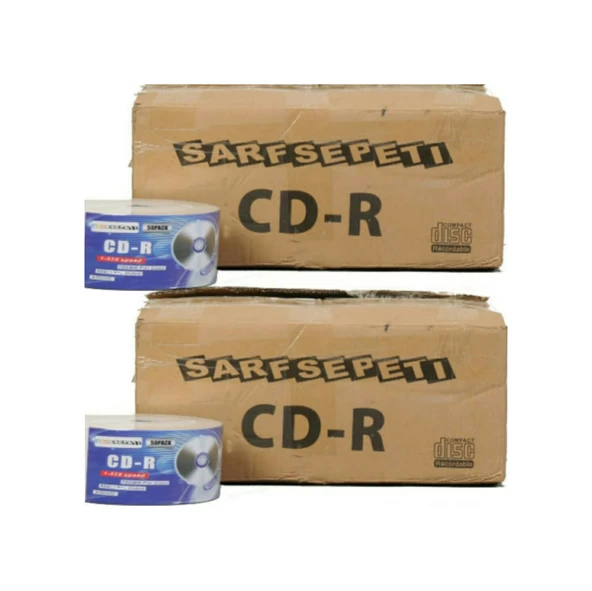 Boş Cd-R 700 Mb 80 Min 1 Koli 600 Adet 50Lik Paket ürün görseli 1