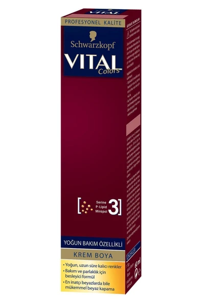 VİTAL Colors Krem Saç Boyası 5-68 Koyu Bronz Kahve - 60 ml ürün görseli 1