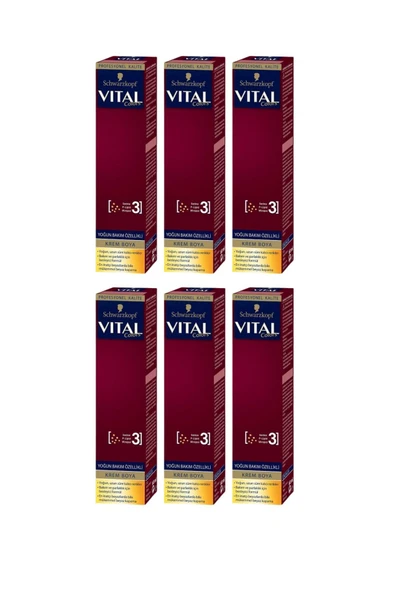 VİTAL Colors Krem Tüp Saç Boyası 7-887 METALİK BAKIR 60 ml X 6 adet ürün görseli 1