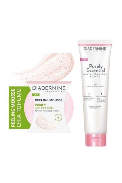 DİADERMİNE Naturally Köpük Peeling Arıncıdırıcı 75 ml + Makyaj Temizleme Köpüğü 150 ml ürün görseli 1