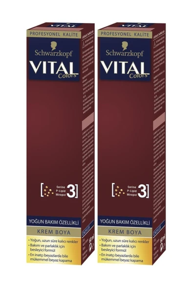 VİTAL Colors Krem Saç Boyası P-11 Koyu gümüş - 60 ml x 2 Paket ürün görseli 1