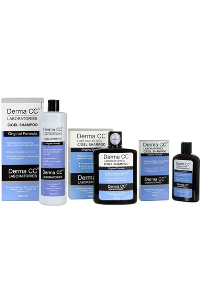 DERMA CC LABORATORIES C/GEL Şampuan 200 ml + 500 ml + 1000 ml SET - AİLE BOYU ONARIM SETİ ürün görseli 1