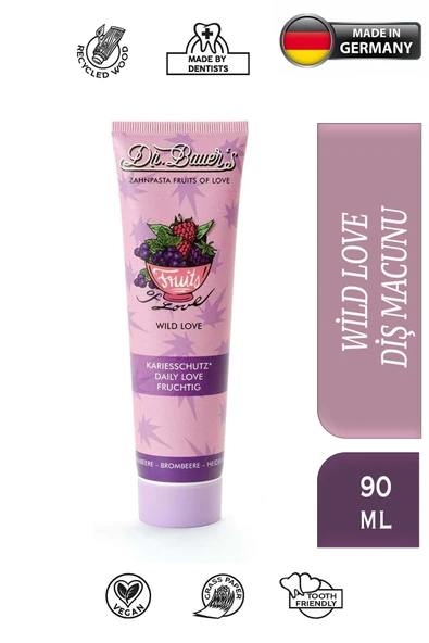 DR BAUER Wild Love Diş Macunu 90ml & Dr Bauer Fruit Splash Diş Macunu 90ml ürün görseli 1