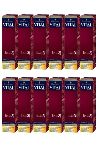 VİTAL Colors Krem Tüp Saç Boyası 5-68 KOYU BRONZ KAHVE 60 ml X 12 adet ürün görseli 1
