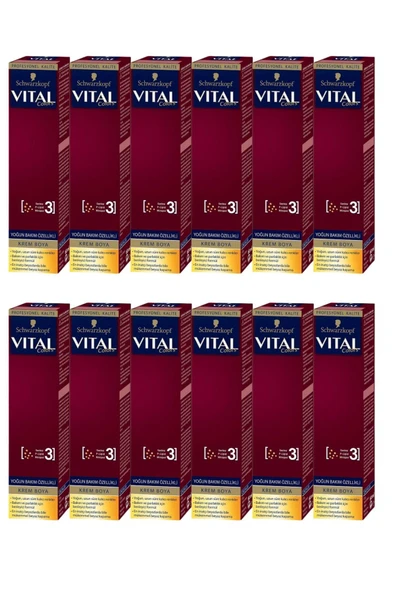 VİTAL Colors Krem Tüp Saç Boyası 12-00 ÇOK AÇIK SARI 60 ml X 12 adet ürün görseli 1