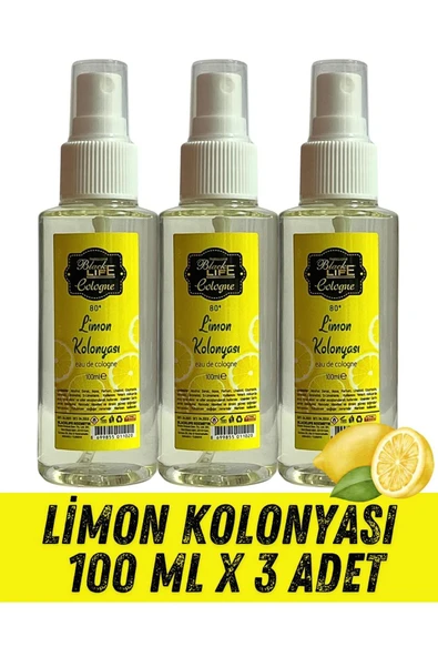 BLACK LİFE Sprey Limon Kolonyası 80° 100 ml X 3 Adet ürün görseli 1