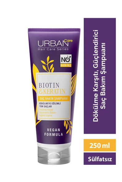 URBAN CARE Biotin & Keratin Saç Bakım Şampuanı -250ml-sülfatsız ürün görseli 1