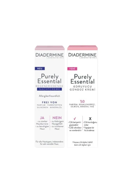 DİADERMİNE Nemlendirici Bakım Seti Gündüz Kremi 40 ml + Gece Kremi 40 ml - Koruyucu Bakım ürün görseli 1