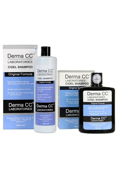 DERMA CC LABORATORIES C/GEL Şampuan 500 ml + C/GEL Şampuan Pompalı 1000 ml SET ürün görseli 1