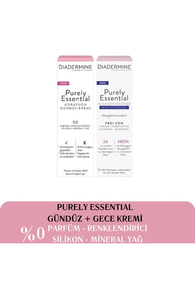 DİADERMİNE Purely Essential Cilt Bakım Seti - Gündüz Kremi 40 ml + Gece Kremi 40 ml ürün görseli 1
