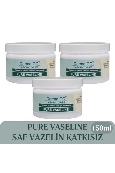 DERMA CC LABORATORIES Sensitive Pure Vaseline - Saf Katkısız Vazelin 150ml X 3 Adet ürün görseli 1