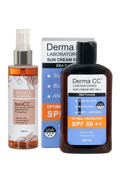 DERMA CC LABORATORIES Anti Brown Güneş Kremi Spf50++ 200 Ml + Gözenek Sıkılaştırıcı Tonik 150ml ürün görseli 1