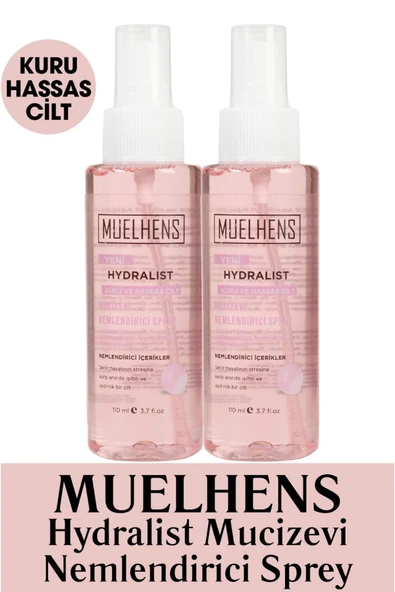 MUELHENS Hydralist Nemlendirici Sprey Kuru ve Hassas Cilt 110 ml X 2 Adet ürün görseli 1