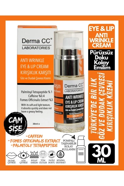 DERMA CC LABORATORIES Anti Wrinkle Eye&lip Cream - Göz Ve Dudak Çevresi Kırışık Karşıtı Krem 30 ml ürün görseli 1