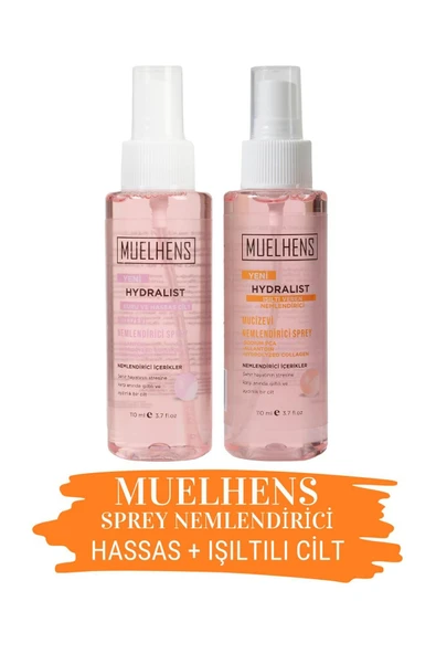 MUELHENS Hydralist Nemlendirici Sprey Kuru ve Hassas Cilt + Işıltı Veren 110ml X 2 Adet ürün görseli 1