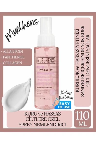 MUELHENS Hydralist Nemlendirici Sprey Kuru ve Hassas Cilt 110 ml ürün görseli 1
