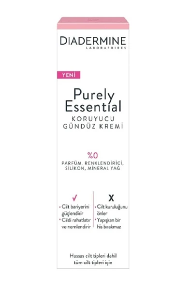 DİADERMİNE Purely Essential Koruyucu Gündüz Kremi - No Parfum - Sılıcone-paraben ürün görseli 1