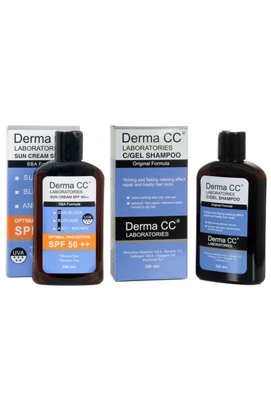 DERMA CC LABORATORIES Güneş Kremi Spf50++ Anti Brown 200m + C/gel Şampuan 200 Ml ürün görseli 1
