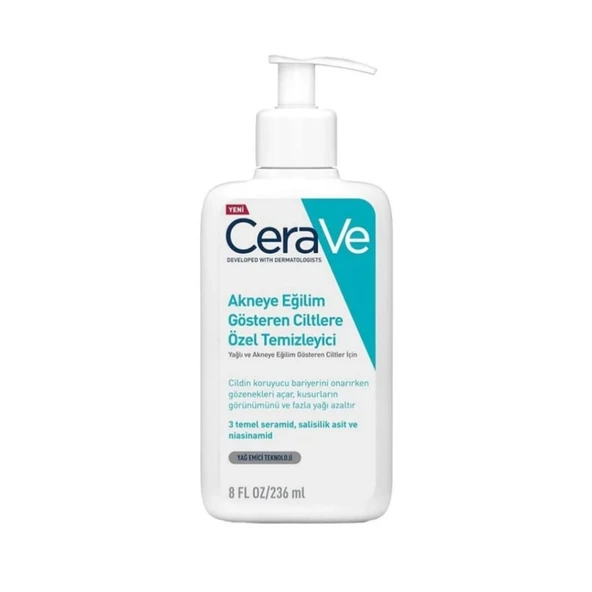 CeraVe Akneye Eğilim Gösteren Ciltere Özel Temizleyici Jeli 236 Ml-SKT: 12 M ürün görseli 1