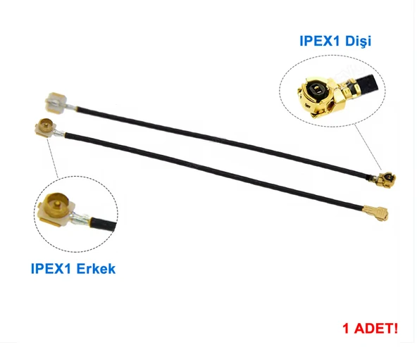 15cm Ipex1 Erkek İpex1 Dişi RF Bağlantı Kablosu  Altın Kaplama RF Anten Mhf1 UFL U.FL Mini PCIe Telefon Laptop Wifi Bluetooth Gsm Gps ürün görseli 1