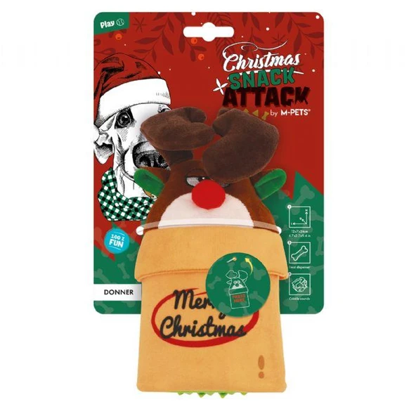 M-PETS CHRISTMAS DONNER SNACK ATTACK KÖPEK OYUNCAĞI ürün görseli 1
