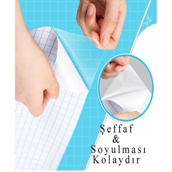 Dijifix Yapışkanlı Asetat 80micron 2mx45cm şeffaf 1 adet ürün görseli 1