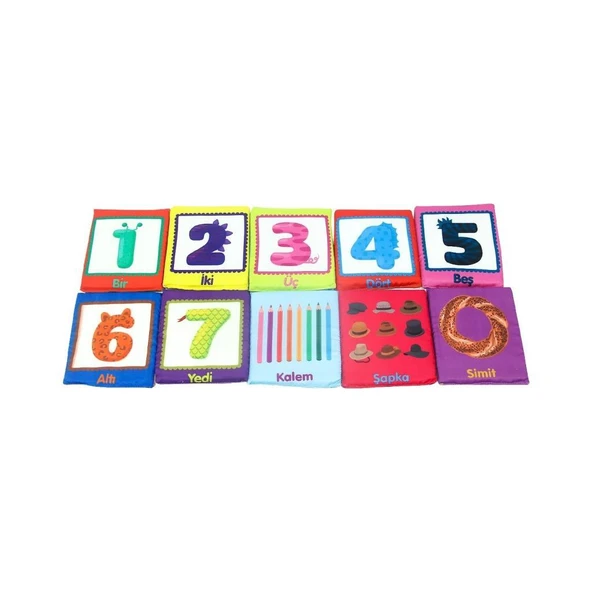 BİRLİK BABYCİM EĞİTİCİ YUMUŞAK KARTLAR SAYILAR OBJELER URT003-01 ürün görseli 1