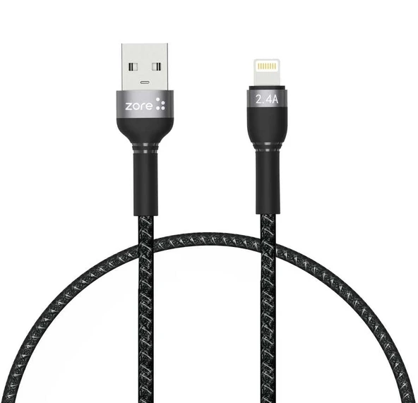 Lightning USB Dayanıklı File Örgü Hızlı Şarj Kablo 30cm ürün görseli 1