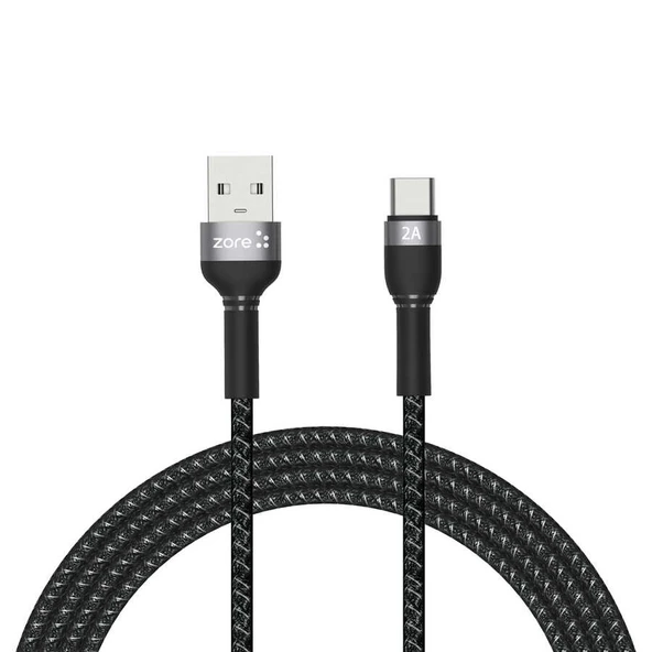 Type-C USB Dayanıklı File Örgü Hızlı Şarj Kablo 2m ürün görseli 1