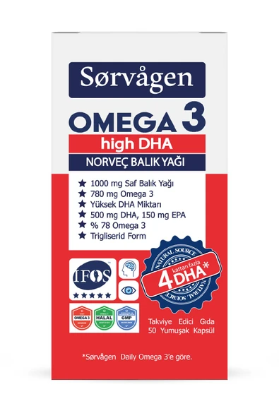 SORVAGEN Omega 3 High Dha 50 Kapsül ürün görseli 1