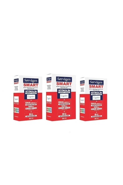 SORVAGEN Smart Sitikolin Dha Omega 3 Ve B12 30 Kapsül X 3 ürün görseli 1