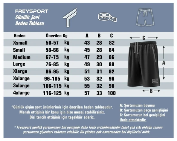 Freysport Antrasit Gri Günlük Şort - Resim 4