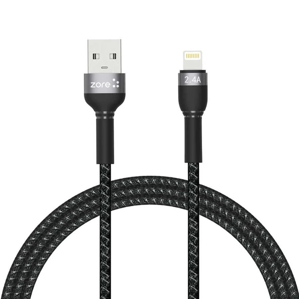 Lightning - USB Dayanıklı File Örgü Hızlı Şarj Kablo 1m ürün görseli 1