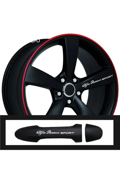Alfa Romeo 156 İçin Uyumlu Aksesuar Oto Kapı Kolu/Jant Sticker 10 Adet 10*1,5 Cm ürün görseli 1