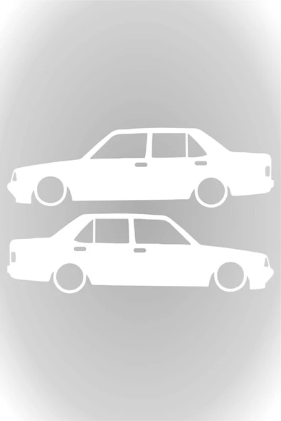Otomobil Tasarım Oto Sticker Model 25 Beyaz 15*5 Cm ürün görseli 1