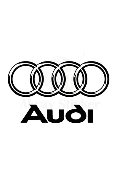Audi İçin Uyumlu Aksesuar Oto Amblem Sticker Siyah 20*14 Cm ürün görseli 1