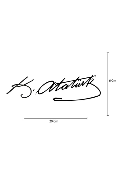 Kemal Atatürk Imza Stickerı 20 Cm ürün görseli 1