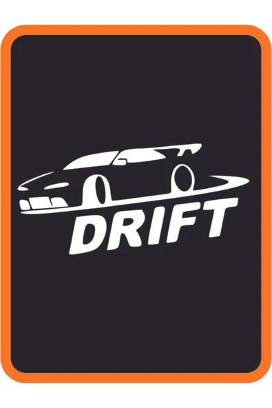 Drift Yapan Araba Tasarım Aksesuar Oto Sticker Beyaz 20*10 Cm ürün görseli 1