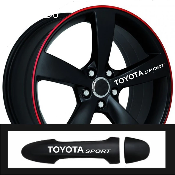 Toyota Corona İçin Uyumlu Aksesuar Oto Kapı Kolu/Jant Sticker 10 Adet 10*1,5 Cm ürün görseli 1