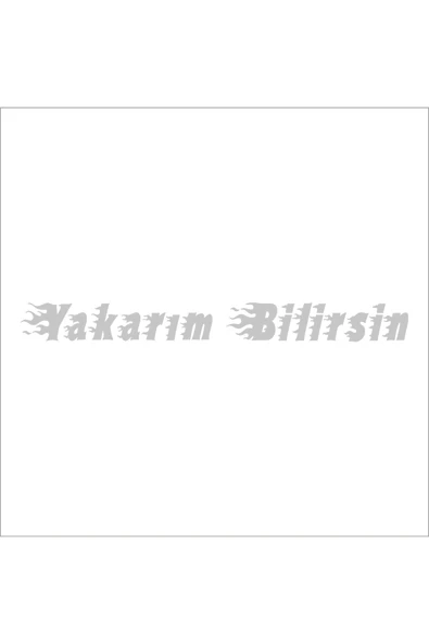 Yakarım Bilirsin Oto Sticker Beyaz 30*3 Cm ürün görseli 1